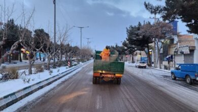 ۱۵۰ تن شن و نمک در معابر بجنورد پاشیده شد