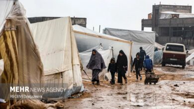 درد آوارگان غزه در زمستان؛ غرق شدن هزاران چادر در سیلاب