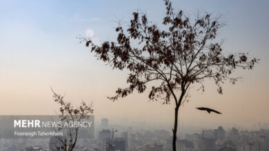باران در تهران حریف آلودگی هوا نشد؛ وضعیت هوا نارنجی است