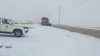 بارش برف در گواور از توابع شهرستان گیلانغرب
