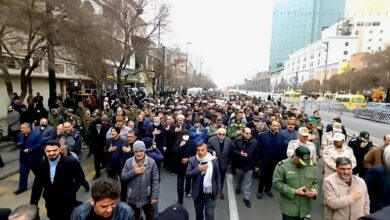 آغاز تشییع پیکر همسر سردار شهید برونسی 