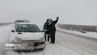 مسدود شدن محورهای دامغان_ کیاسر و شهمیرزاد_ کیاسر