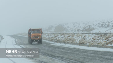 بارش برف در آذربایجان غربی و کولاک شدید در محور پیرانشهر-تمرچین