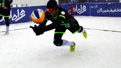 والیبال برفی موتور محرک ورزش‌های زمستانی هگمتانه