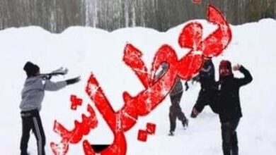 تمامی ادارات، مدارس و بانک‌های کلاردشت یکشنبه تعطیل است