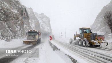 بارش شدید برف در ۱۰ محور کوهستانی گیلان