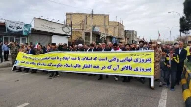 راهپیمایی روز قدس در شهر آببر