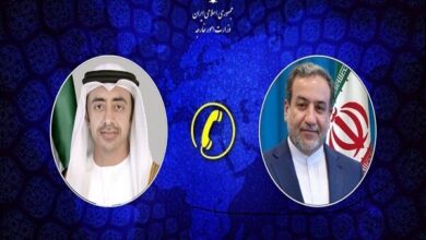 گفت‌وگوی تلفنی وزرای خارجه جمهوری اسلامی ایران و امارات