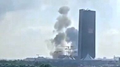 مقر «موساد» در میان آتش موشک‌های ایرانی می‌سوزد+ فیلم