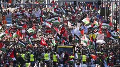 تظاهرات گسترده بلژیکی‌ها در حمایت از غزه