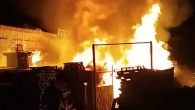 آتش سوزی چند مغازه در بابل