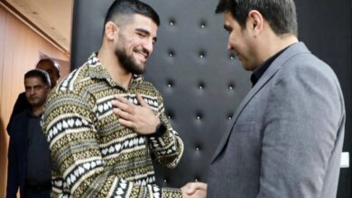 تقدیر استاندار کردستان از مبین عظیمی کشتی‌گیر پرافتخار استان