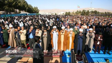 اقامه نماز طلب باران در بجنورد