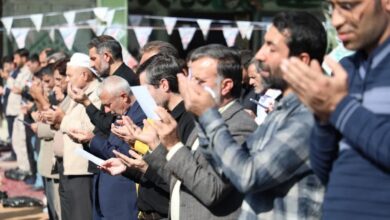 مردم سمنان نماز باران خواندند؛ پای برهنه در محراب خشکسالی