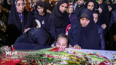 استقبال از شهید گمنام در میدان شهدای ذهاب رشت