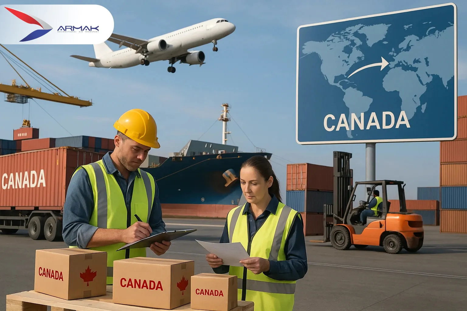 مراحل ارسال بار به کانادا