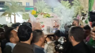 مراسم تشییع شهید حمید محمدی در عسلویه برگزار شد