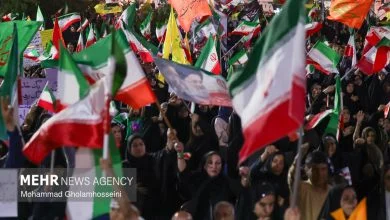 پرچمداری مردم ولایی سلماس در دویست و هشتمین تجمع شبانه