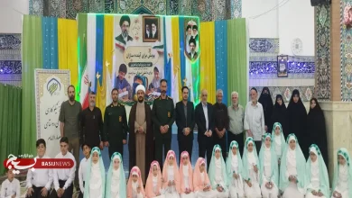 توزیع ۳۱۳ بسته لوازم‌التحریر در روستای انصارالامام همدان