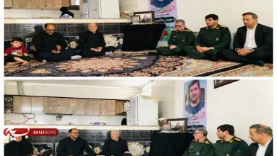 سردار حسینی با خانواده شهید نخبه احمدی دیدار کرد