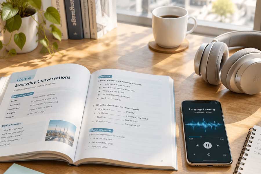 فایل صوتی کتاب زبان را چگونه به تمرین شنیداری تبدیل کنیم؟